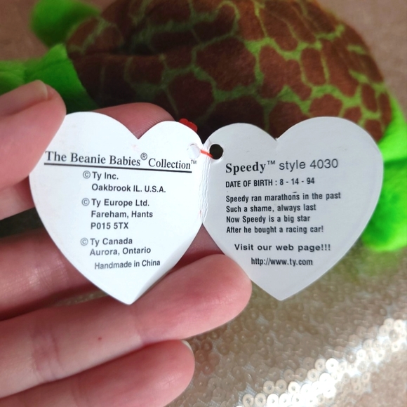 Ty Beanie Baby "Speedy" BNWT green turtle 🐢 - RARE - Picture 6 of 7